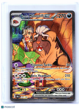 2025 Pokemon—Arven's Mabosstiff ex #235/182 Destined Rivals—SIR Holo