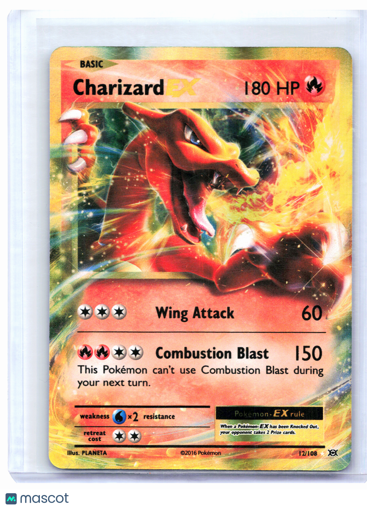 2016 Pokemon—Charizard EX #12/108 Evolutions—Ultra Rare Holo [Lightly Played]