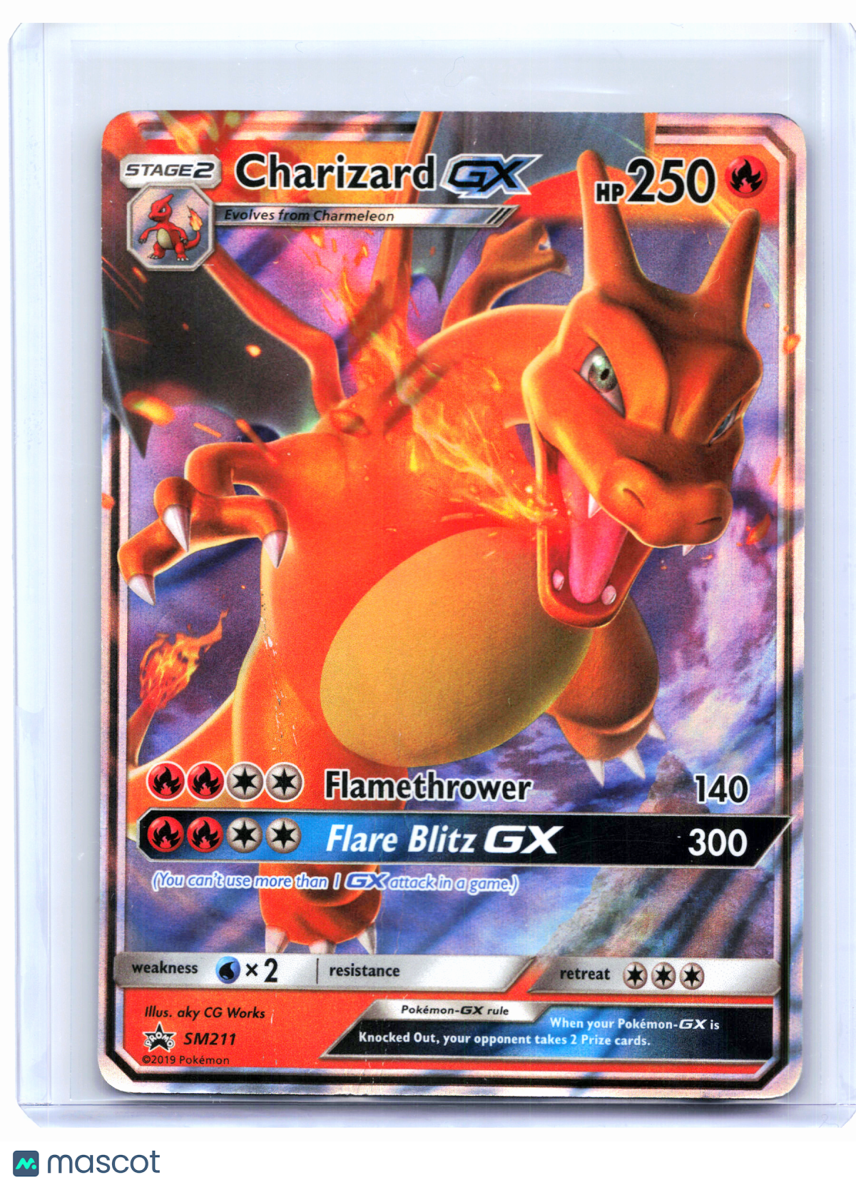 2019 Pokemon—Charizard GX #SM211 Sun & Moon Promos—Black Star Promo Holo [HP]