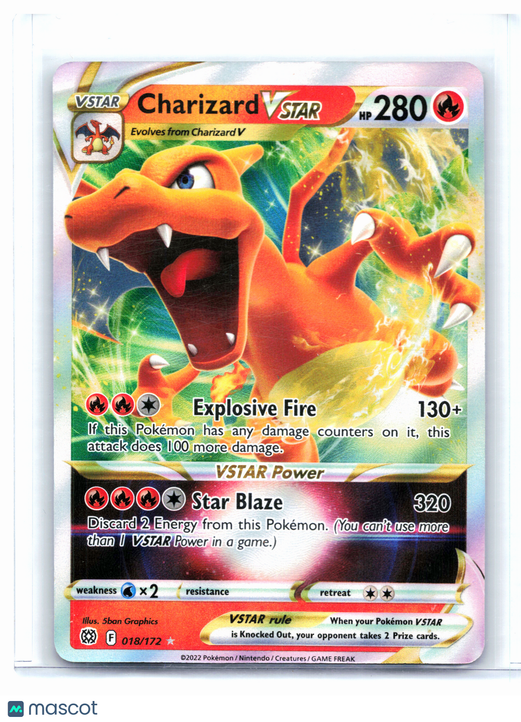 2022 Pokemon—Charizard VSTAR #18/172 Brilliant Stars—Ultra Rare Holo [HP]