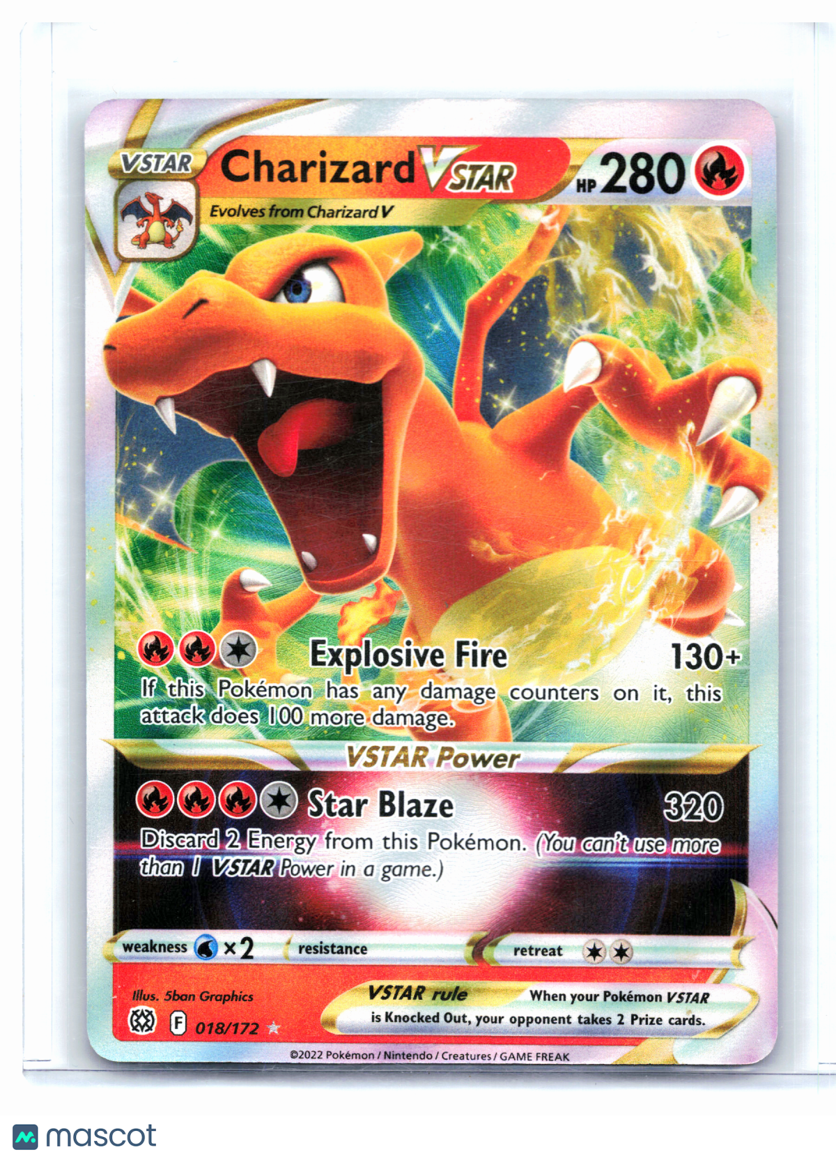 2022 Pokemon—Charizard VSTAR #18/172 Brilliant Stars—Ultra Rare Holo [HP]