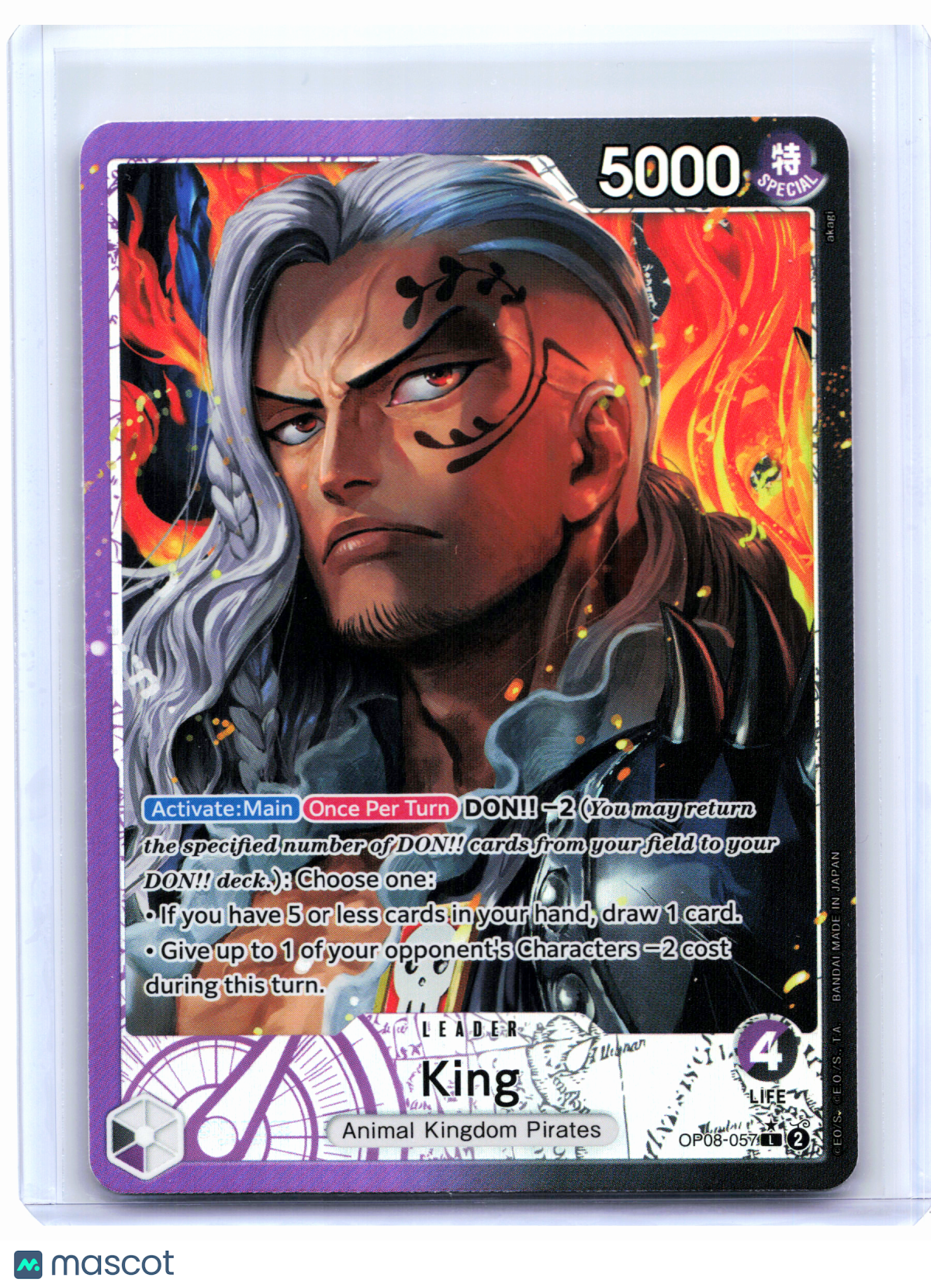 2024 One Piece Card Game—King (Alternate Art) #OP08-057 Two Legends—Leader Foil