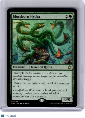 2024 Magic: The Gathering—Mossborn Hydra #107 Foundations—Rare Non-Foil