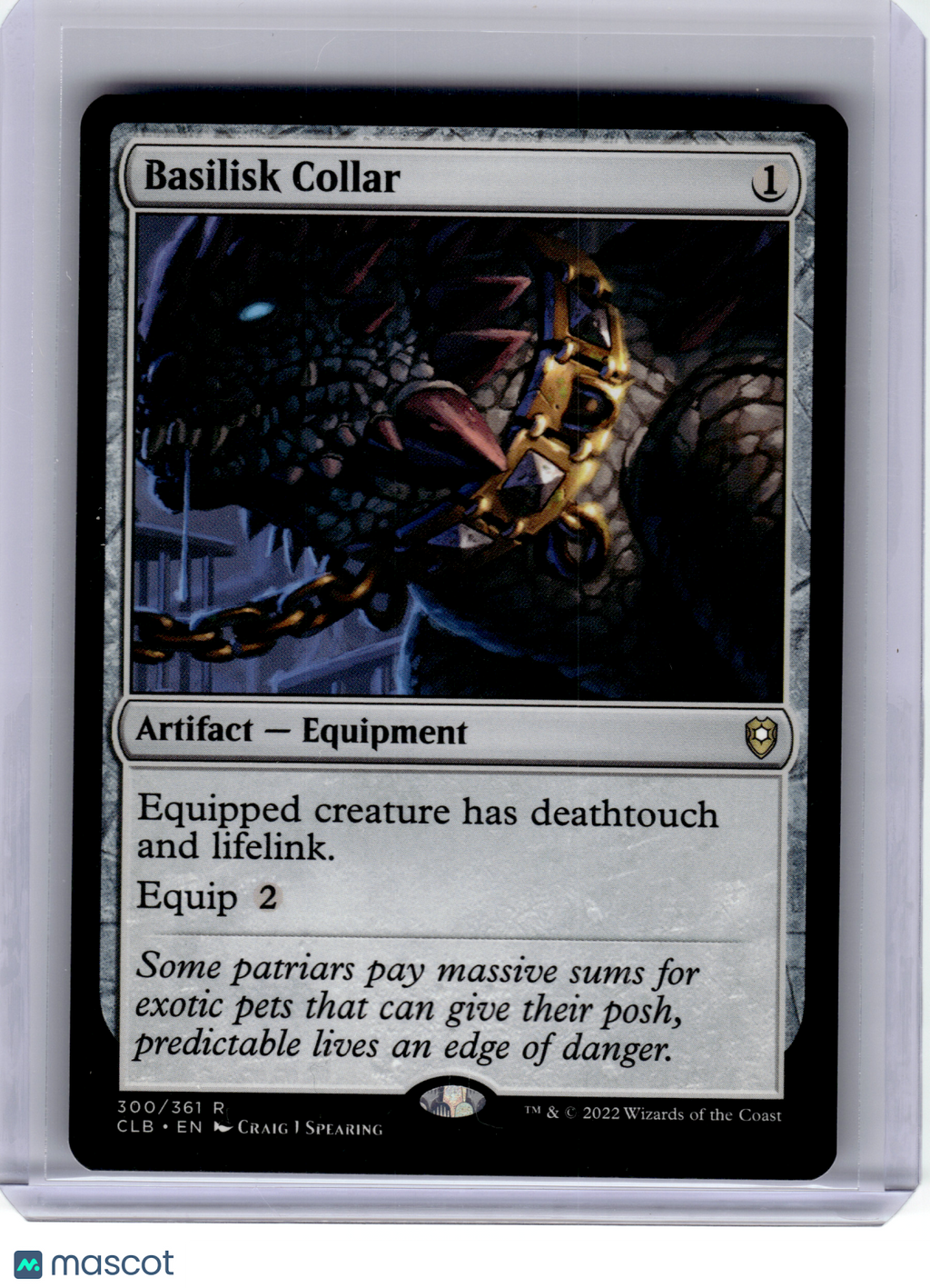 2022 MTG—Basilisk Collar #300 Commander Legends: Baldur's Gate—Rare Non-Foil