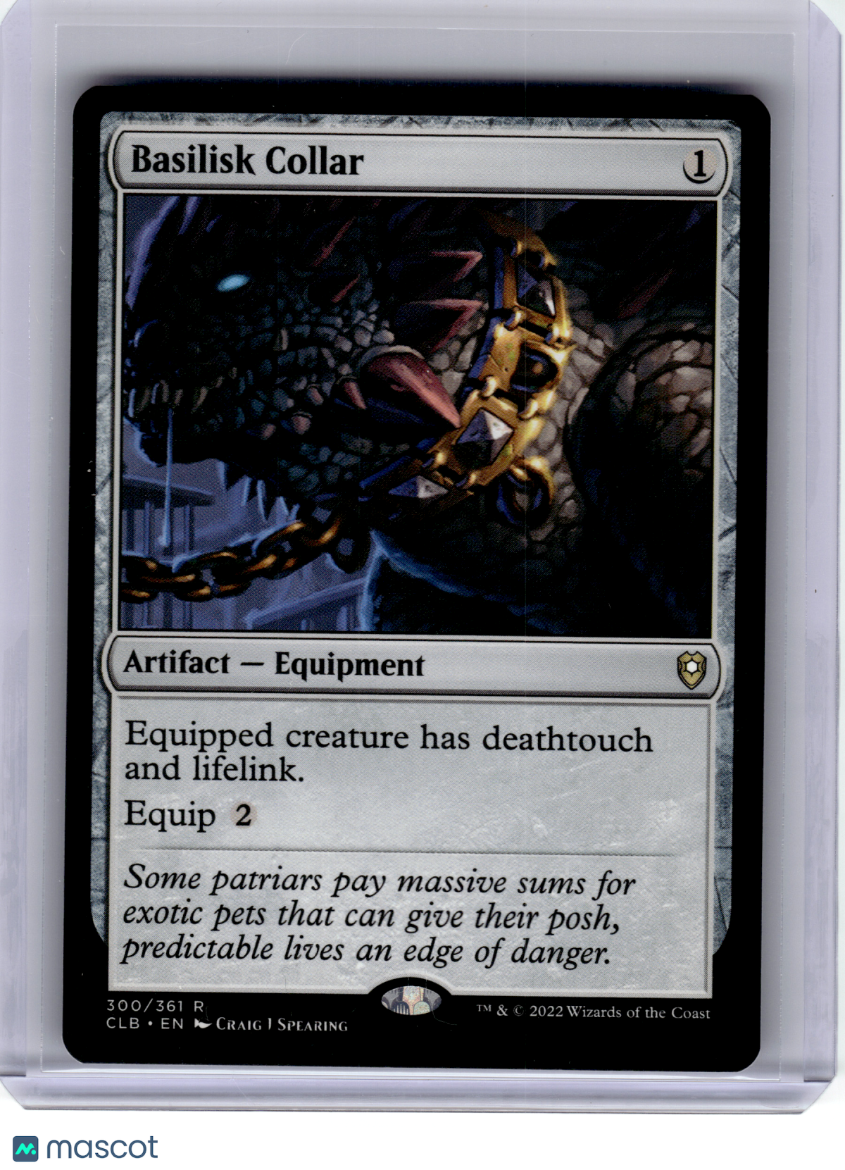 2022 MTG—Basilisk Collar #300 Commander Legends: Baldur's Gate—Rare Non-Foil