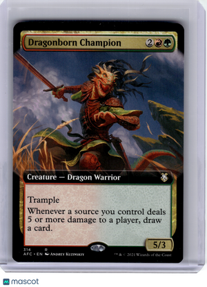 2021 MTG—Dragonborn Champion #314 AFC—Rare Non-Foil Extended Art