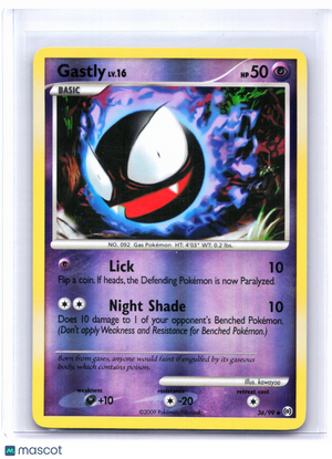 2009 Pokemon—Gastly #36/99 Arceus—Uncommon Reverse Holo