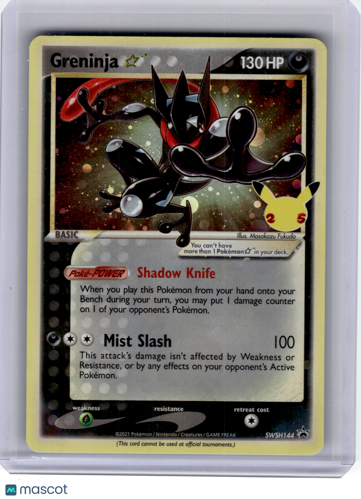 2021 Pokemon—Greninja ☆ #144 Sword & Shield—Black Star Promo [Heavily Played]