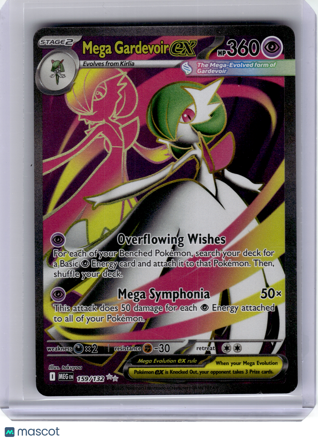 2025 Pokemon—Mega Gardevoir EX #159 Mega Evolution—Ultra Rare Holo