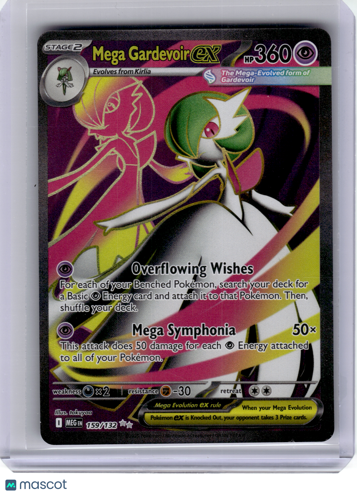 2025 Pokemon—Mega Gardevoir EX #159 Mega Evolution—Ultra Rare Holo
