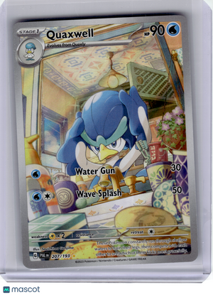 2023 Pokemon—Quaxwell #207 Paldea Evolved—Illustration Rare Holo