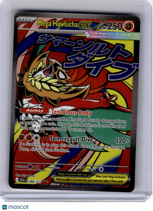 2026 Pokemon—Mega Hawlucha EX #268 Ascended Heroes—Mega Attack Rare Holo