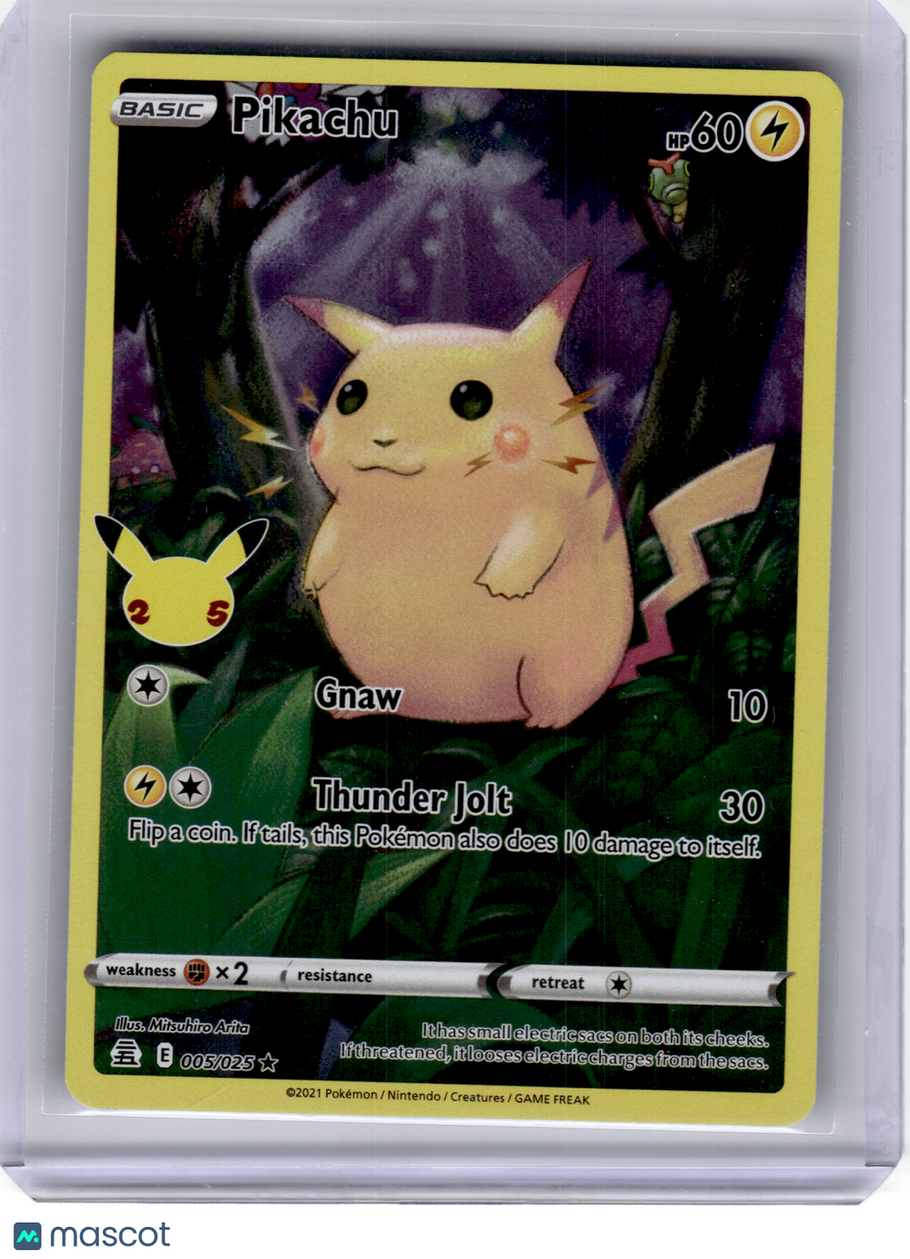 2021 Pokemon—Pikachu #5 Celebrations—Rare Holo