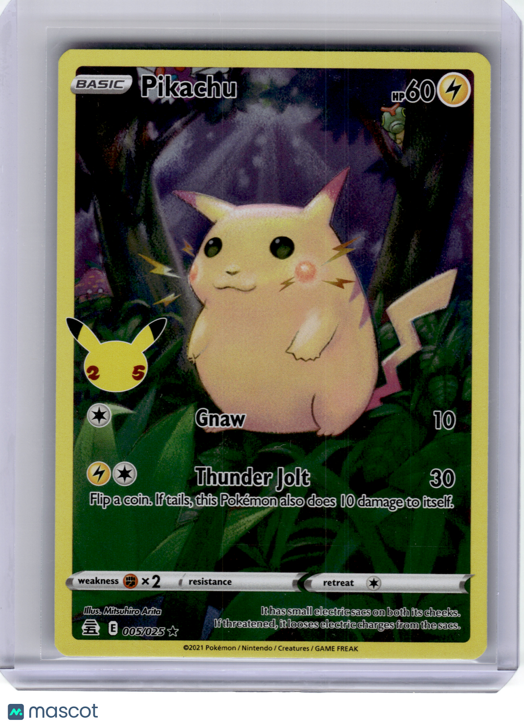 2021 Pokemon—Pikachu #5 Celebrations—Rare Holo