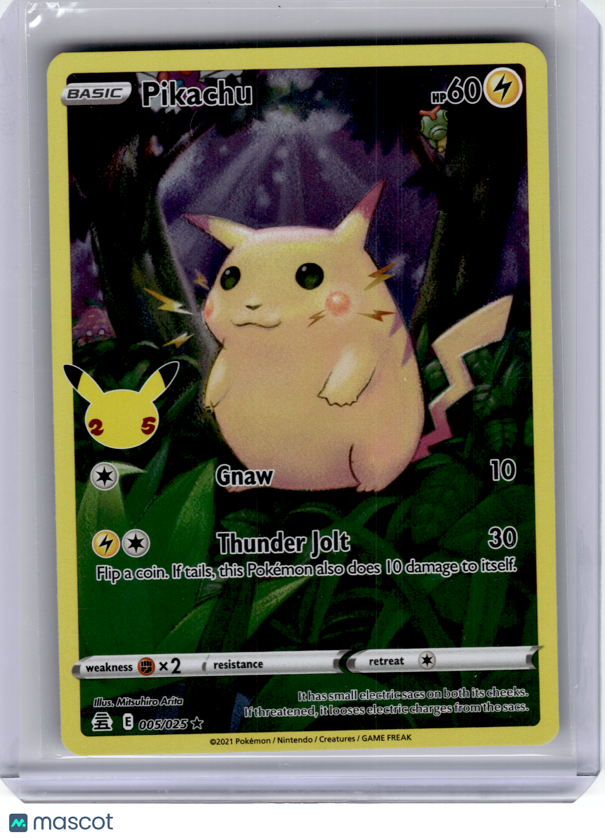 2021 Pokemon—Pikachu #5 Celebrations—Rare Holo