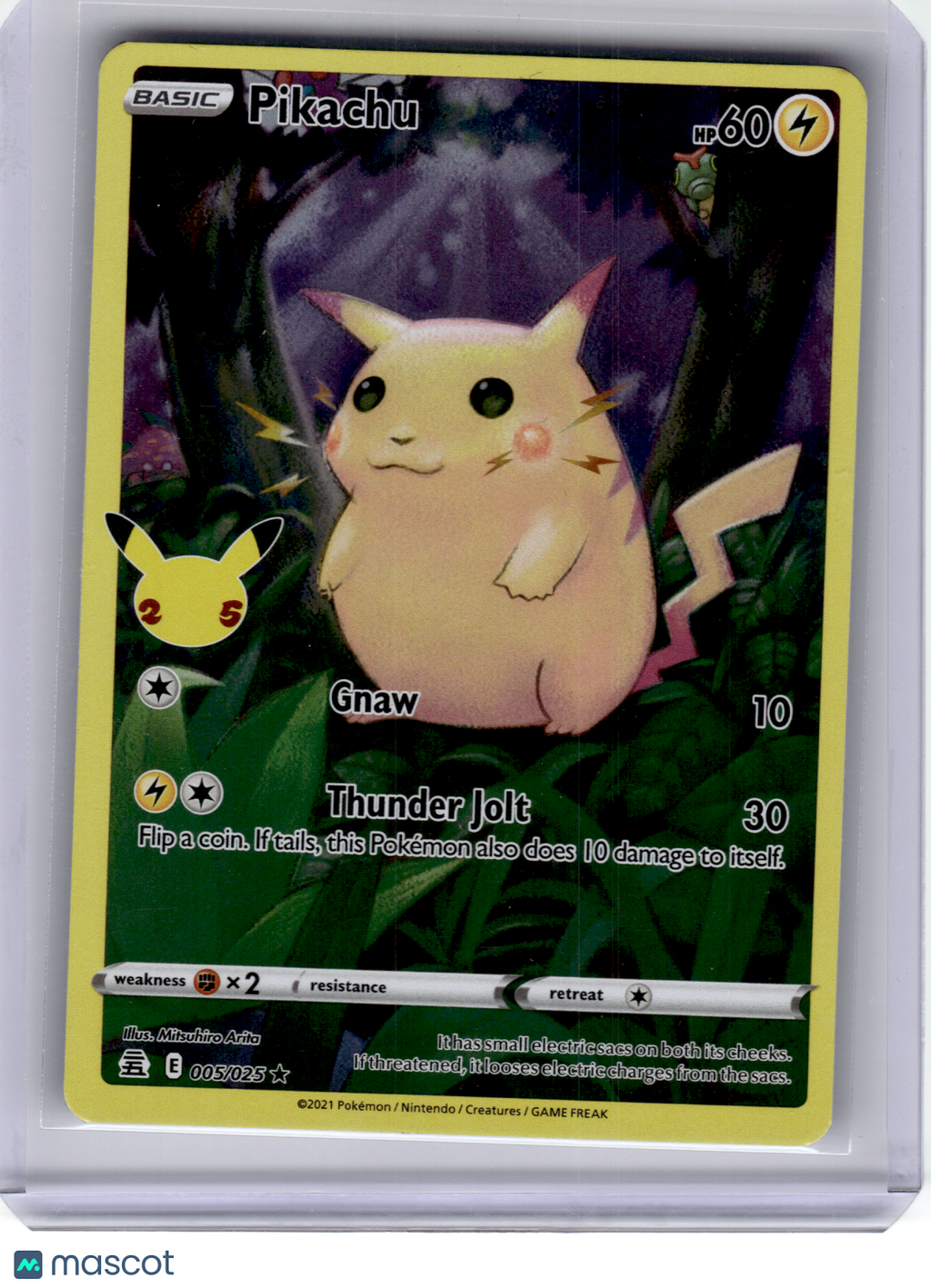 2021 Pokemon—Pikachu #5 Celebrations—Rare Holo