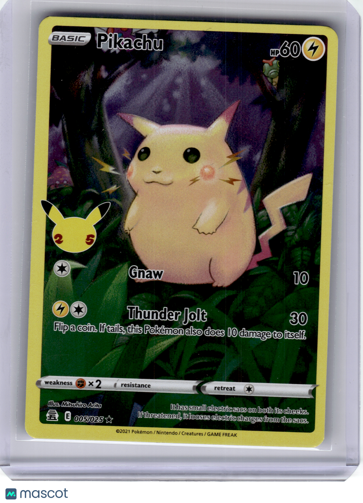 2021 Pokemon—Pikachu #5 Celebrations—Rare Holo
