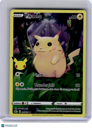 2021 Pokemon—Pikachu #5 Celebrations—Rare Holo