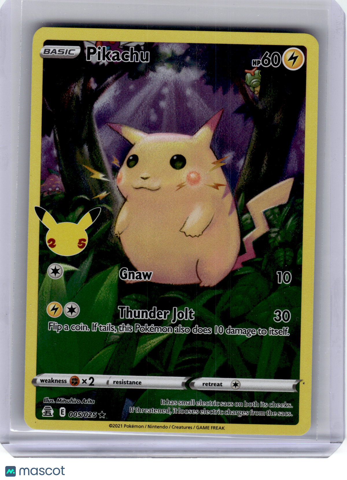 2021 Pokemon—Pikachu #5 Celebrations—Rare Holo