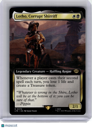 2023 MTG—Lotho, Corrupt Shirriff #370 Lord of the Rings—Non-Foil Extended Art