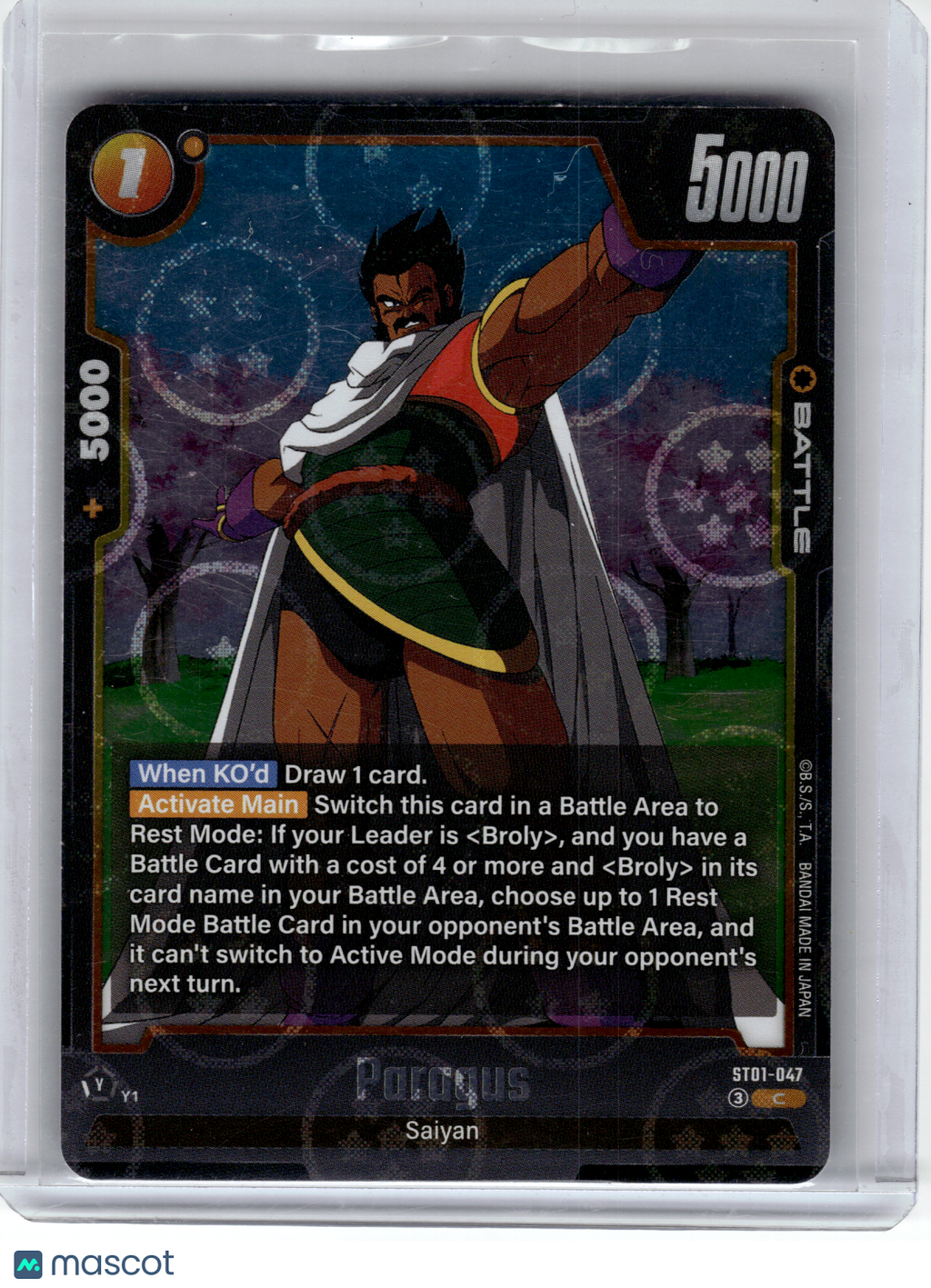 2026 DBS Card Game—Paragus (Dragon ball Pattern) #047 Story Booster 01—C Foil