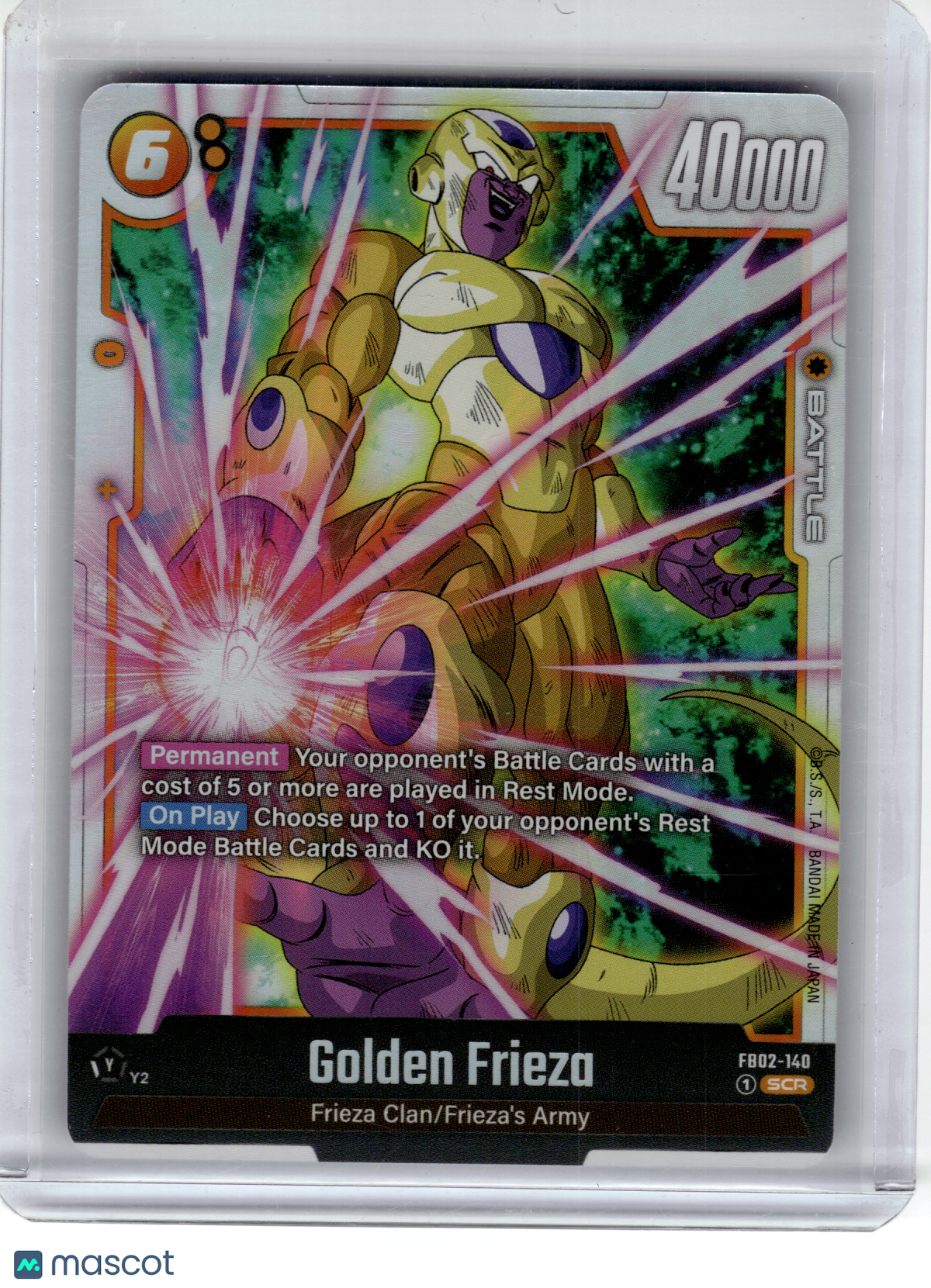 2024 Dragon Ball Super CG—Golden Frieza #140 Blazing Aura—Secret Rare Foil