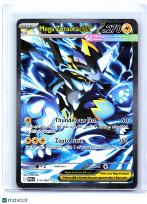 2026 Pokemon—Mega Zeraora ex #114/084 Pitch Black—Special Illustration Rare Holo