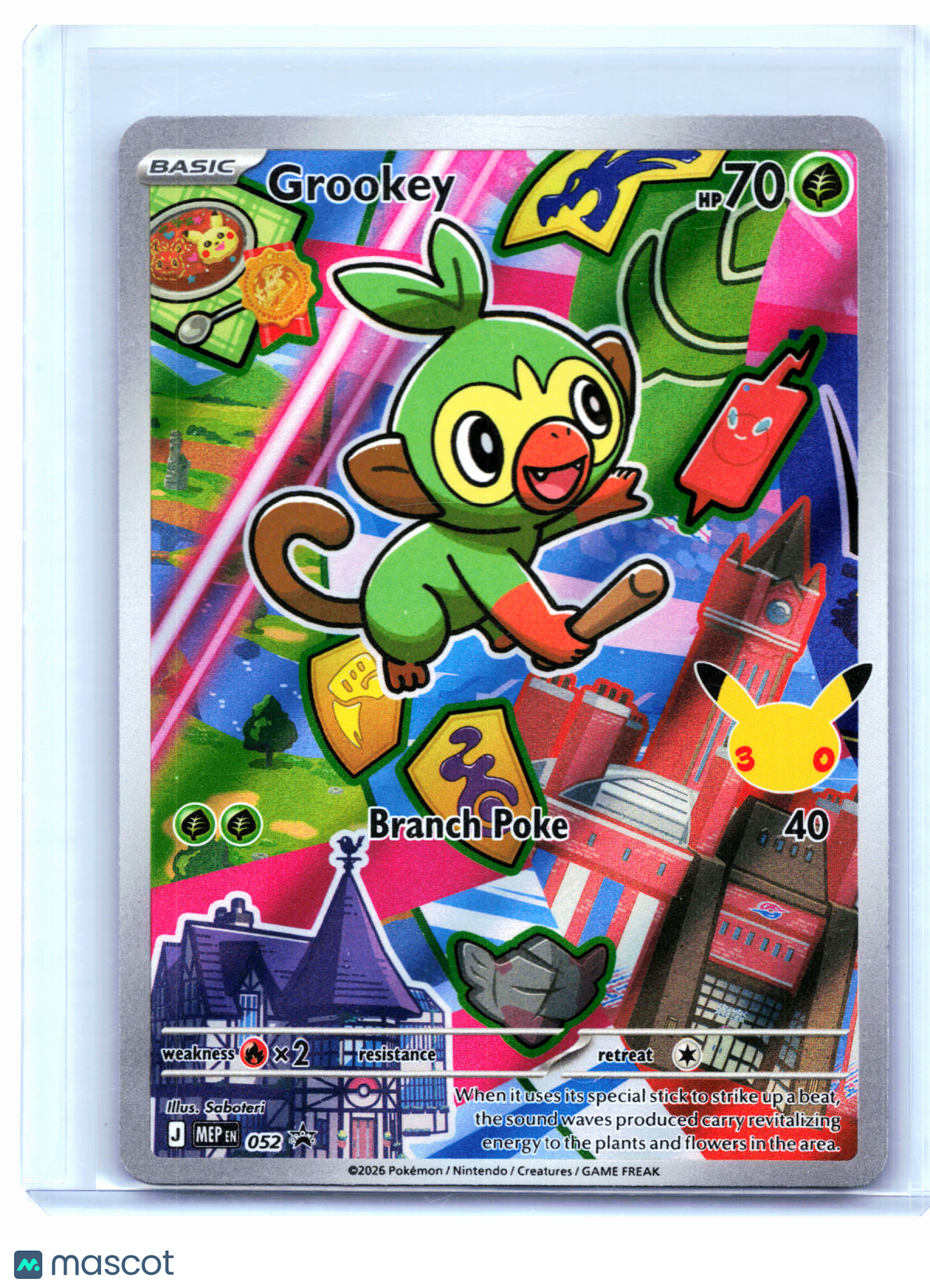 2026 Pokemon—Grookey #052 Mega Evolution Promo—Black Star Promo Holo