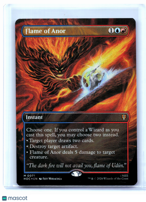 2026 MTG—Flame of Anor (Borderless) #0071 The Hobbit Eternal—Mythic Surge Foil