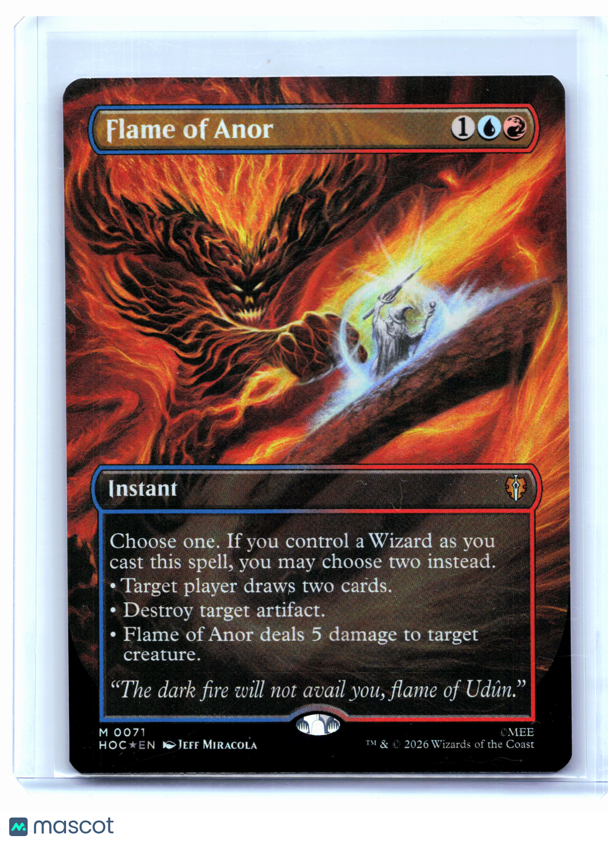 2026 MTG—Flame of Anor (Borderless) #0071 The Hobbit Eternal—Mythic Surge Foil