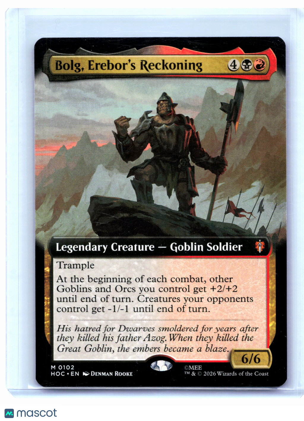 2026 Magic: TG—Bolg, Erebor's Reckoning (Extended Art) #0102 HOC—Mythic Nonfoil