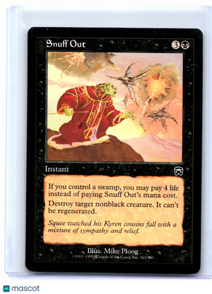 1999 Magic: The Gathering—Snuff Out #162 Mercadian Masques—Common Nonfoil [LP]