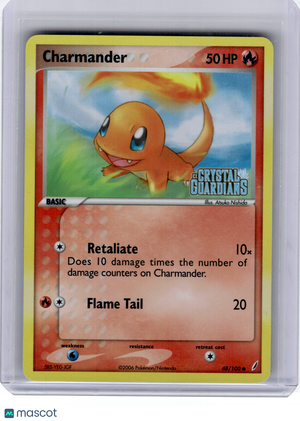 2006 Pokemon—Charmander #48 Crystal Guardians—Reverse Holo [Stamped] [LP]