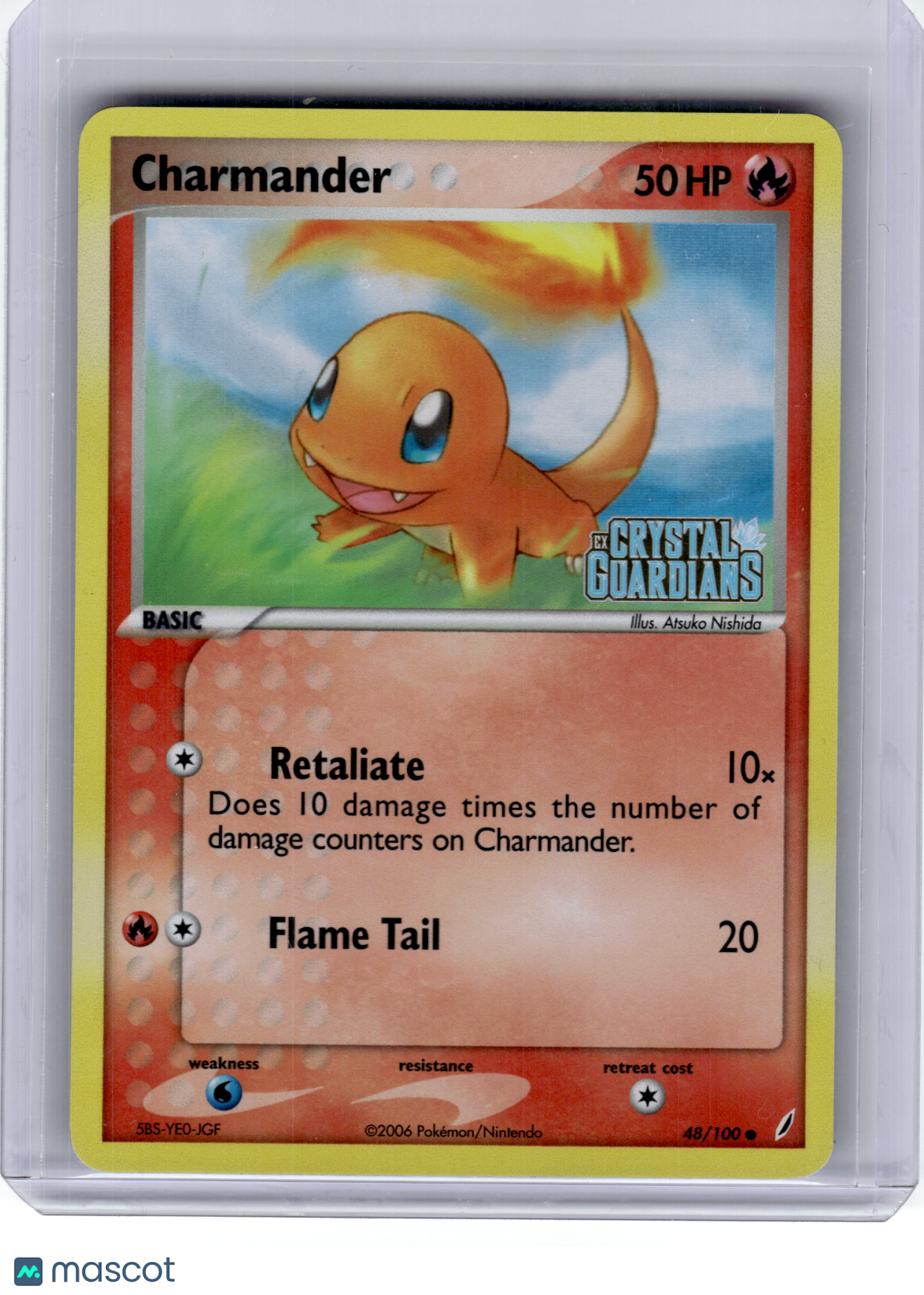 2006 Pokemon—Charmander #48 Crystal Guardians—Reverse Holo [Stamped] [LP]