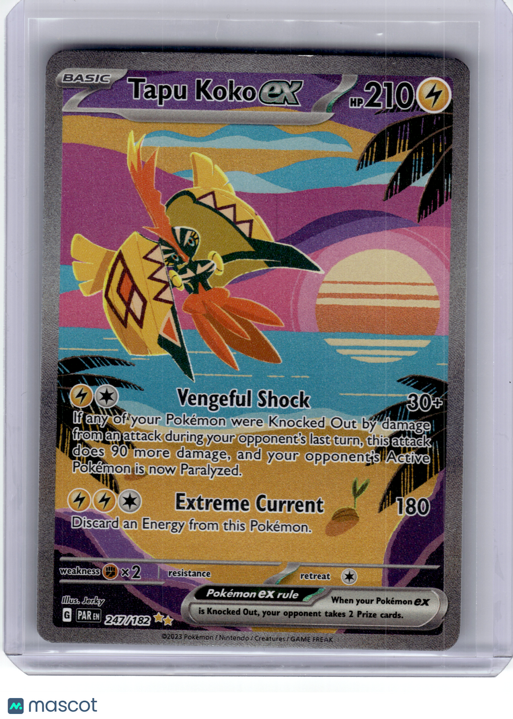 2023 Pokemon—Tapu Koko EX #247 Paradox Rift—Special Illustration Rare Holo