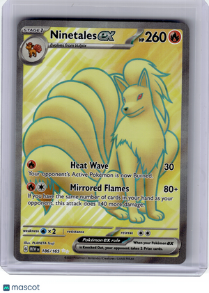 2023 Pokemon—Ninetales EX #186 Scarlet & Violet 151—Ultra Rare Holo
