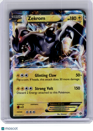 2013 Pokemon—Zekrom EX #52 Legendary Treasures—Ultra Rare Holo