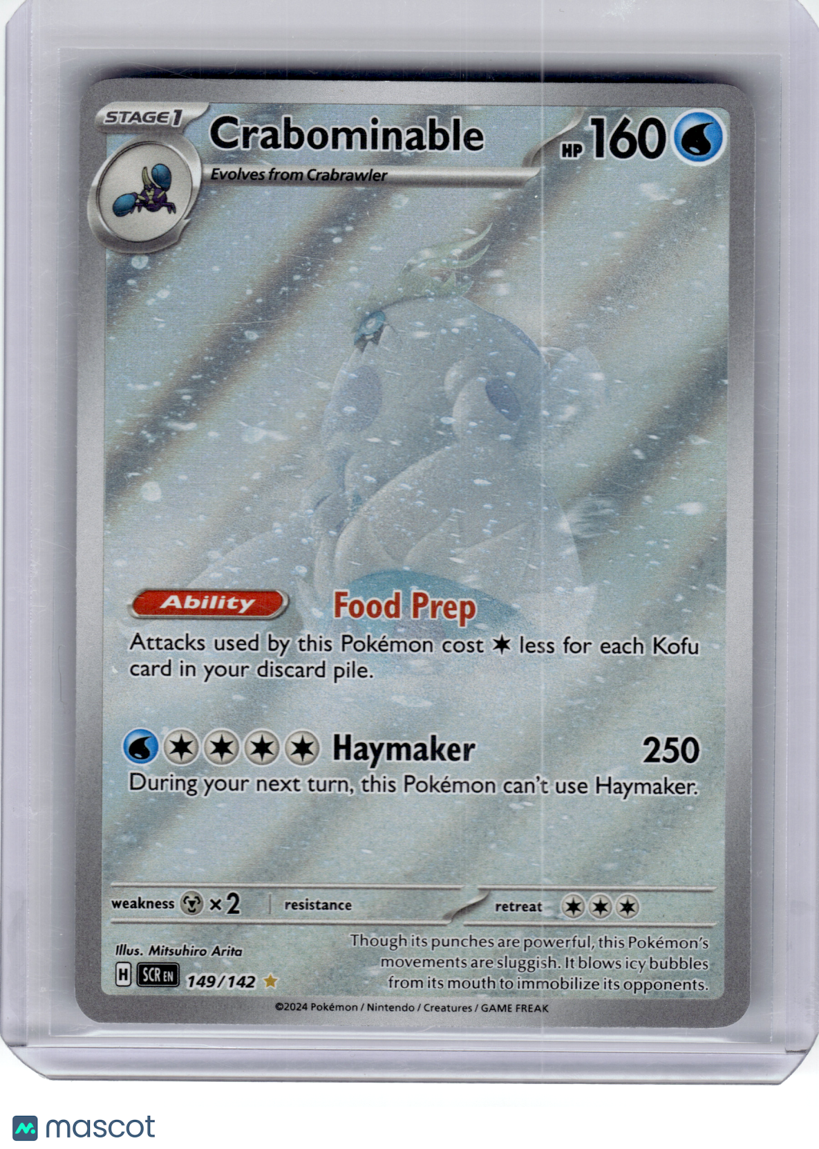 2024 Pokemon—Crabominable #149 Stellar Crown—Illustration Rare Holo