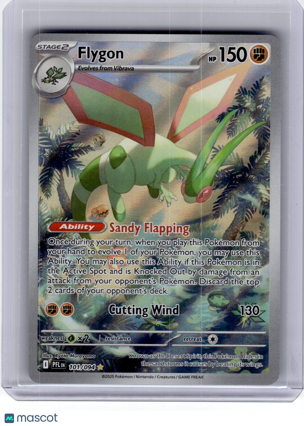 2025 Pokemon—Flygon #101 Phantasmal Flames—Illustration Rare Holo