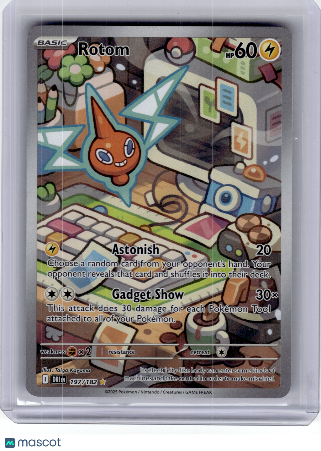 2025 Pokemon—Rotom #197 Destined Rivals—Illustration Rare Holo
