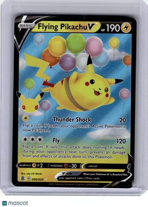 2021 Pokemon—Flying Pikachu V #6 Celebrations—Rare Holo