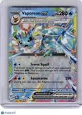 2025 Pokemon—Vaporeon EX #23 Prismatic Evolutions—Double Rare Holo