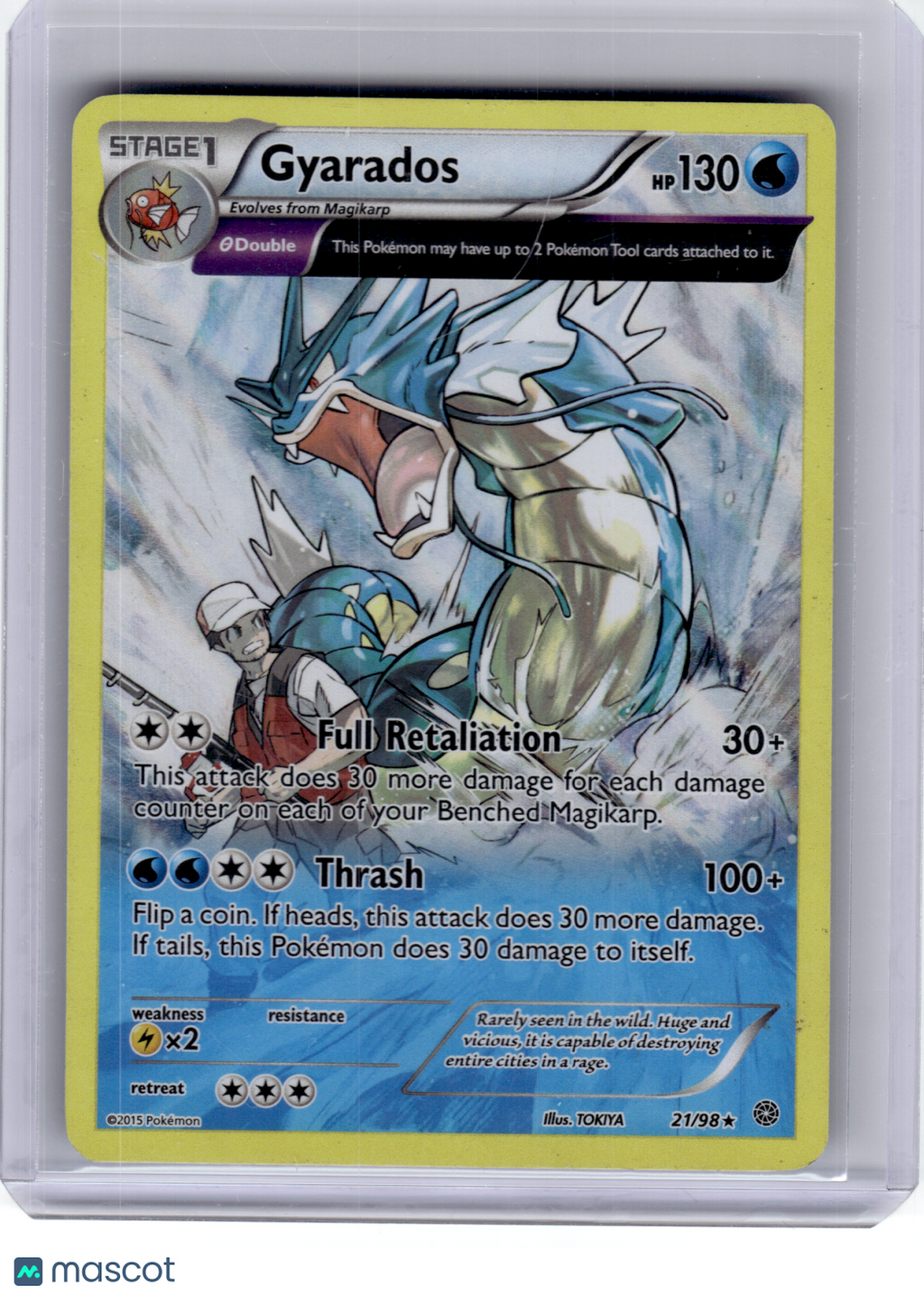 2015 Pokemon—Gyarados #21 Ancient Origins—Rare Holo [Heavily Played]