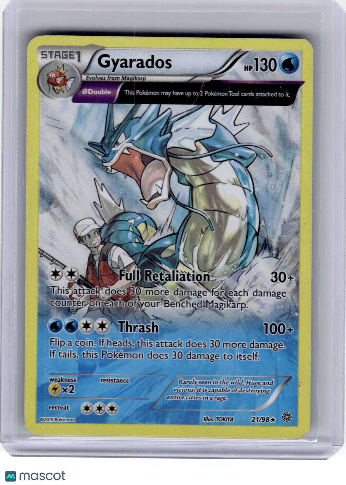 2015 Pokemon—Gyarados #21 Ancient Origins—Rare Holo [Heavily Played]