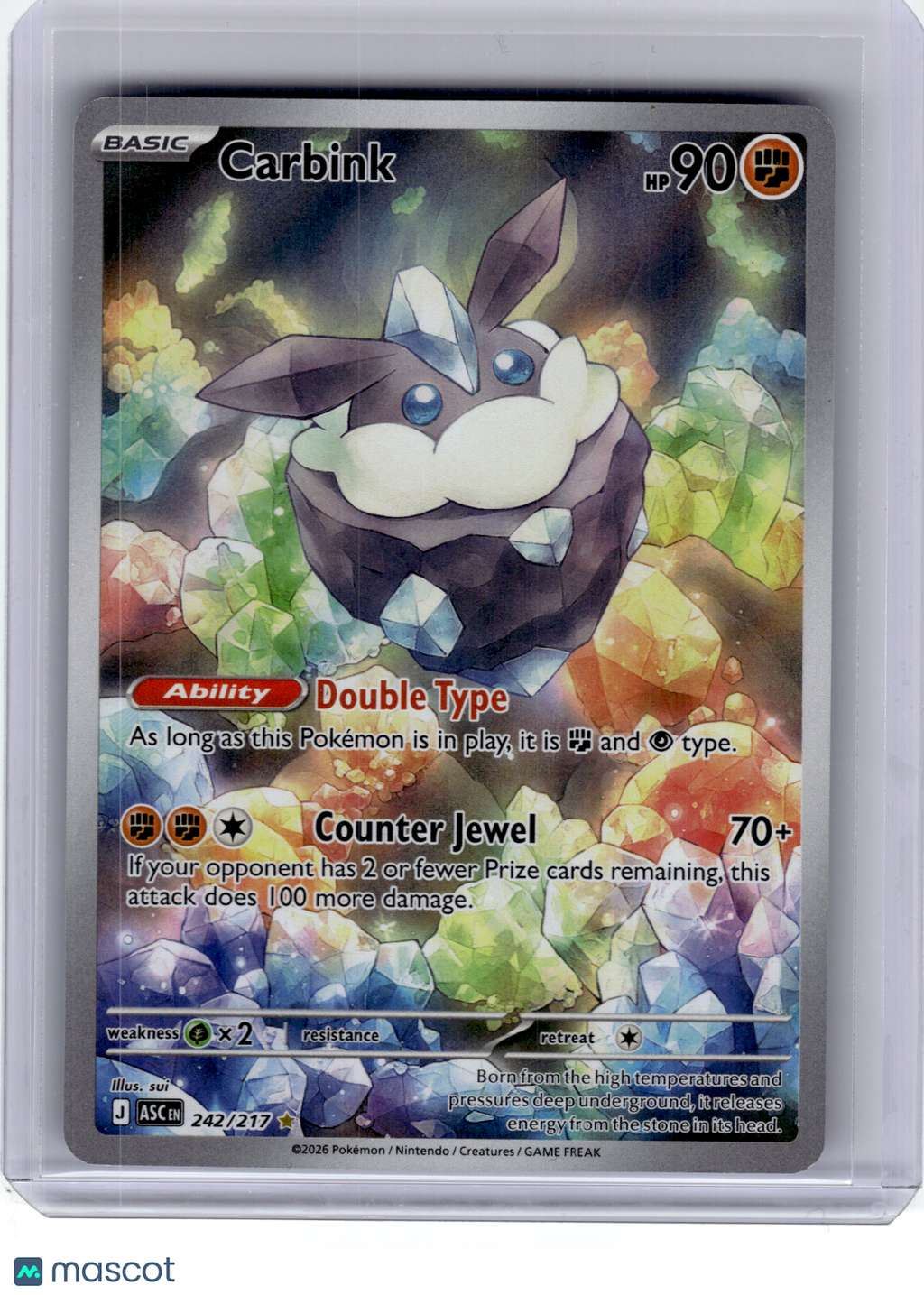2026 Pokemon—Carbink #242 Ascended Heroes—Illustration Rare Holo