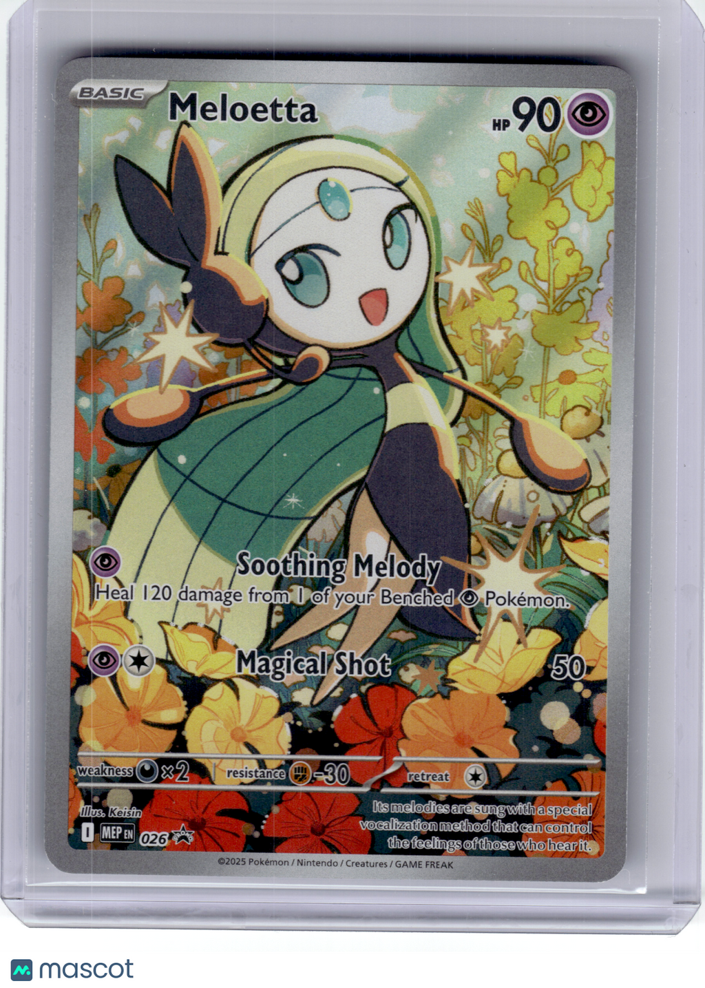 2025 Pokemon—Meloetta #026 Mega Evolution—Black Star Promo Holo