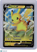 2021 Pokemon—Pikachu V #86 Fusion Strike—Rare Holo