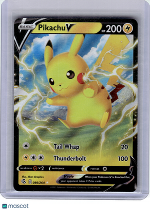2021 Pokemon—Pikachu V #86 Fusion Strike—Rare Holo