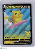 2021 Pokemon—Surfing Pikachu V #8 Celebrations—Rare Holo