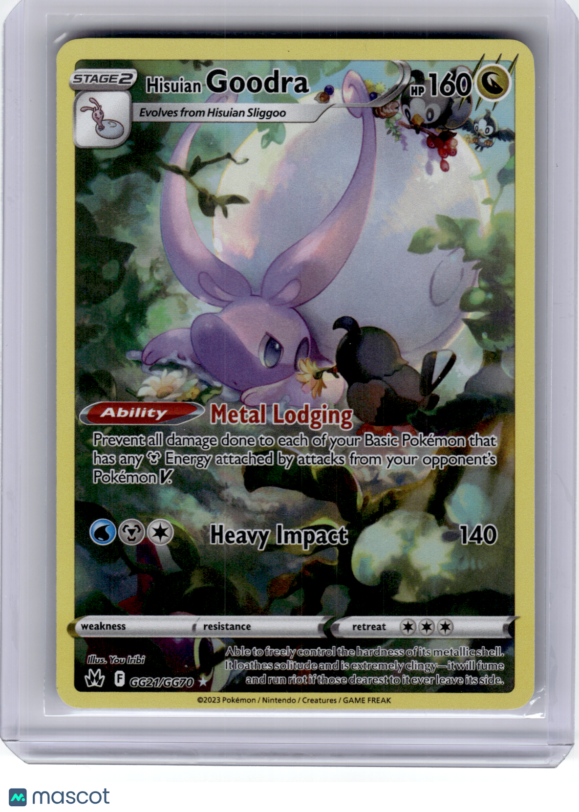 2023 Pokemon—Hisuian Goodra #GG21 Crown Zenith—Rare Holo